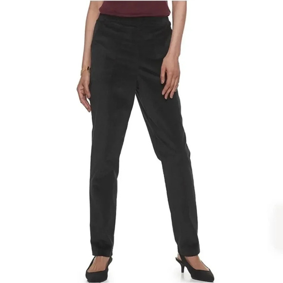 NWT Croft & Barrow Pull On Corduroy Velvet Pants Size 16 Petite - Picture 1 of 8